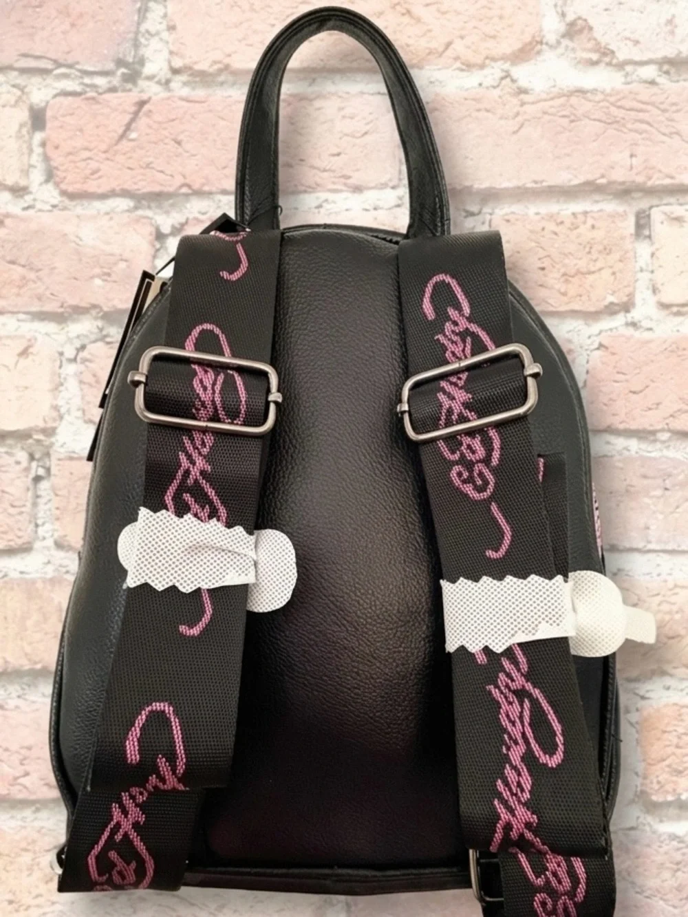 ED HARDY Pink Leopard Skulls Love Kills Backpack. Streetwear, Y2K, Alternative